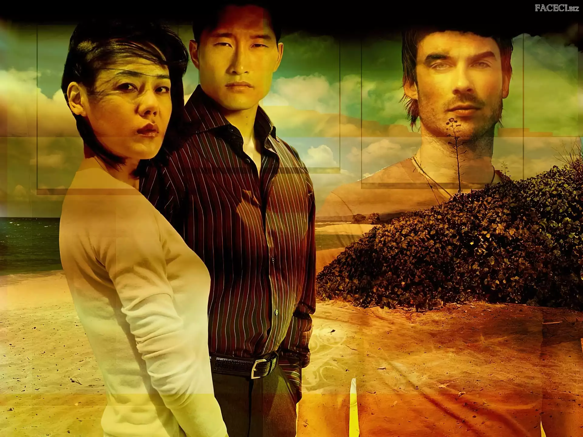 Filmy Lost, Yoon-jin Kim, Ian Somerhalder, Daniel Dae Kim