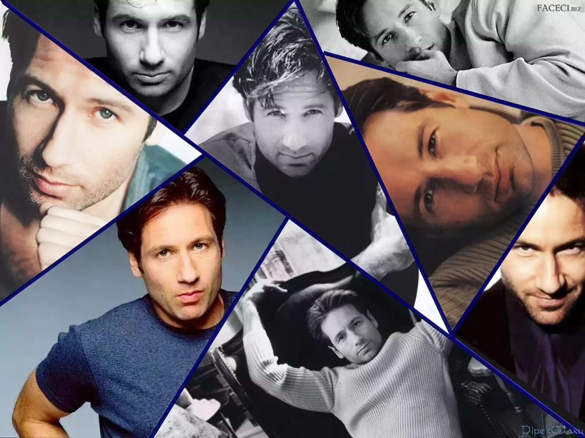 niebieskie oczy, David Duchovny, twarze